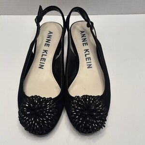 Anne Klein Black Women's Slingback Shoes